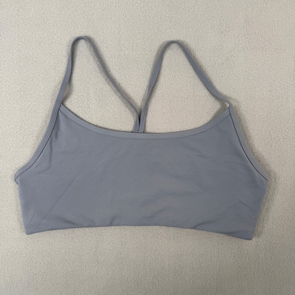 Vuori Women's Sports Bra XL Blue Gray Strappy Racerback Yoga Workout VW1099